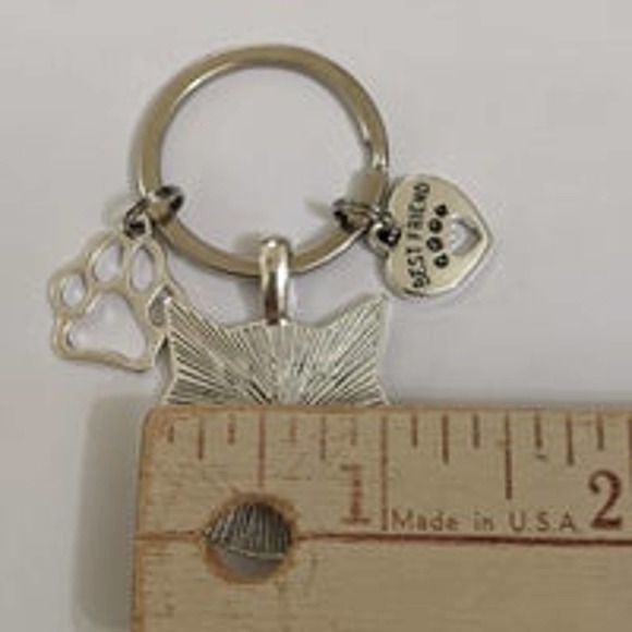4/$20 Black cat cats paw heart best friend keychain keyring cabochon dome charm - Picture 3 of 3